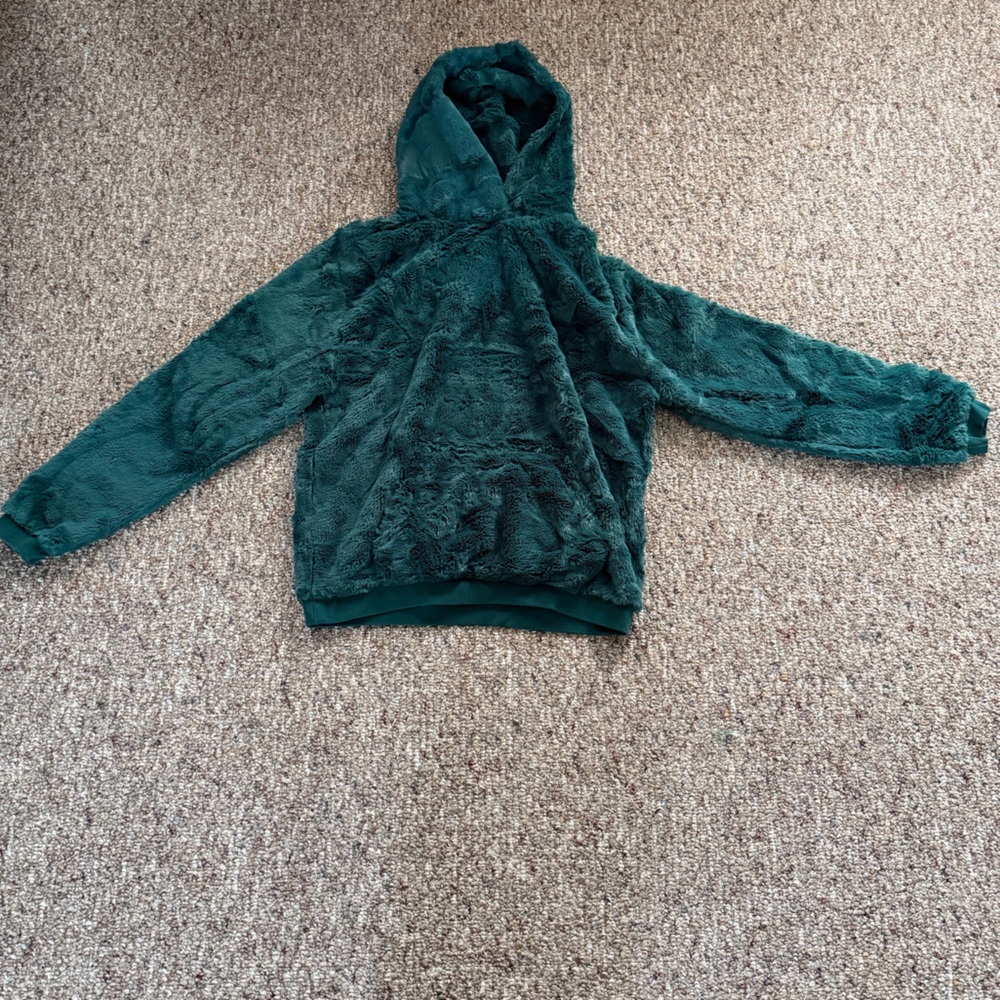Fuzzy Green Sweatshirt